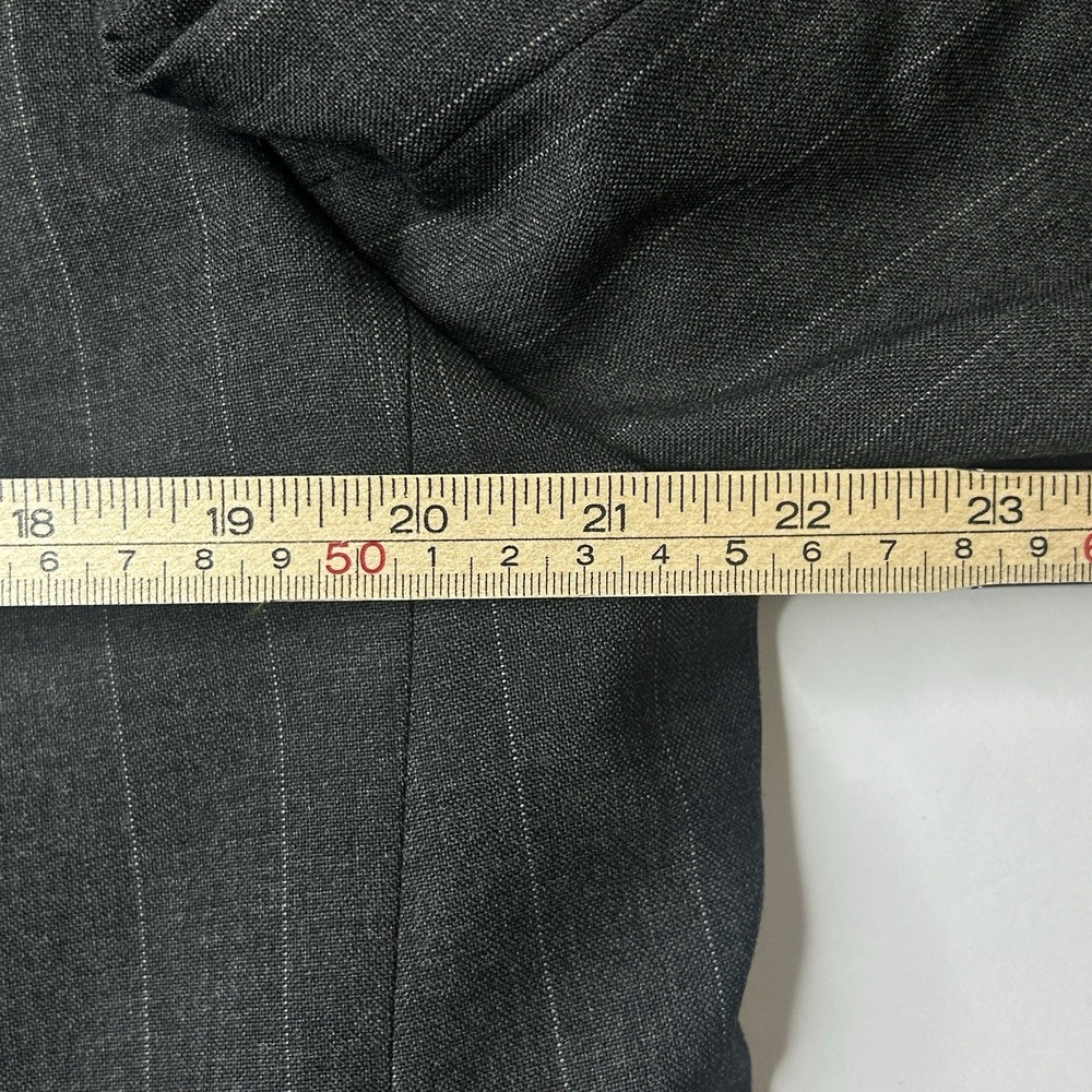 Vintage Burberrys Patrick James Charcoal Pinstripe Wool Suit Jacket Blazer 42L - Picture 13 of 16